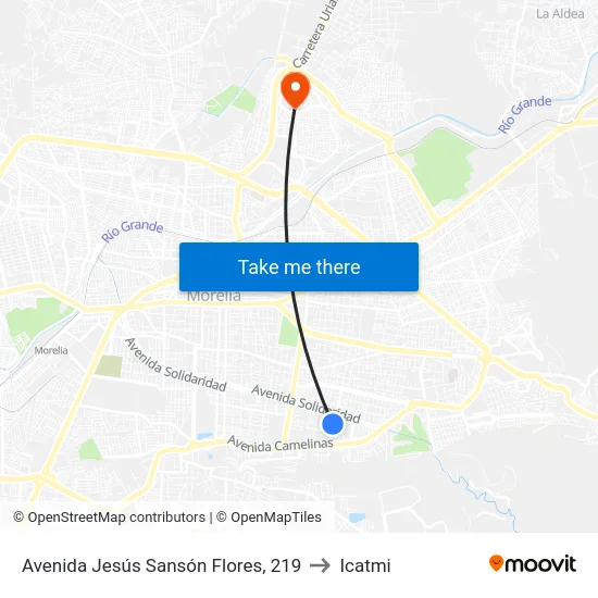 Avenida Jesús Sansón Flores, 219 to Icatmi map
