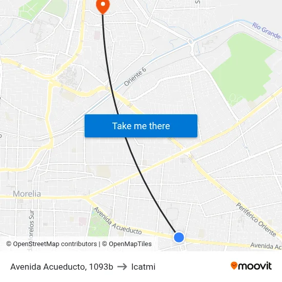 Avenida Acueducto, 1093b to Icatmi map