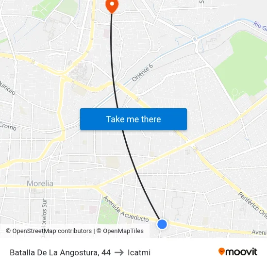 Batalla De La Angostura, 44 to Icatmi map