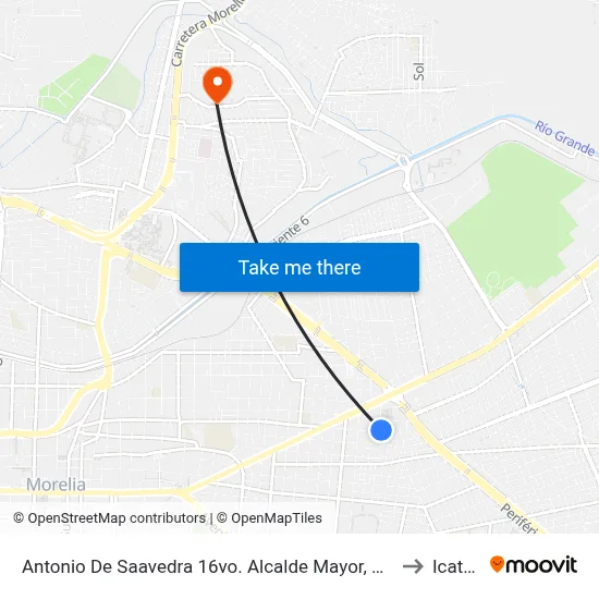 Antonio De Saavedra 16vo. Alcalde Mayor, 229b to Icatmi map