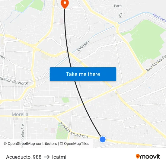 Acueducto, 988 to Icatmi map