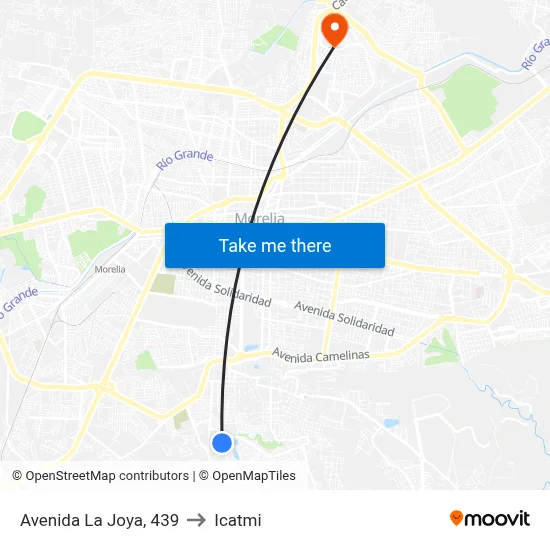 Avenida La Joya, 439 to Icatmi map