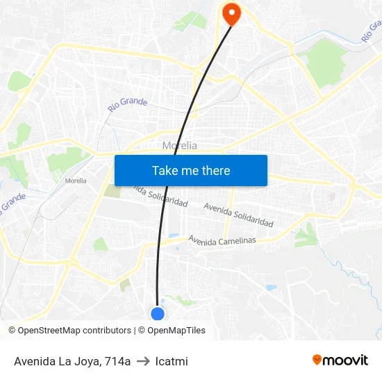 Avenida La Joya, 714a to Icatmi map