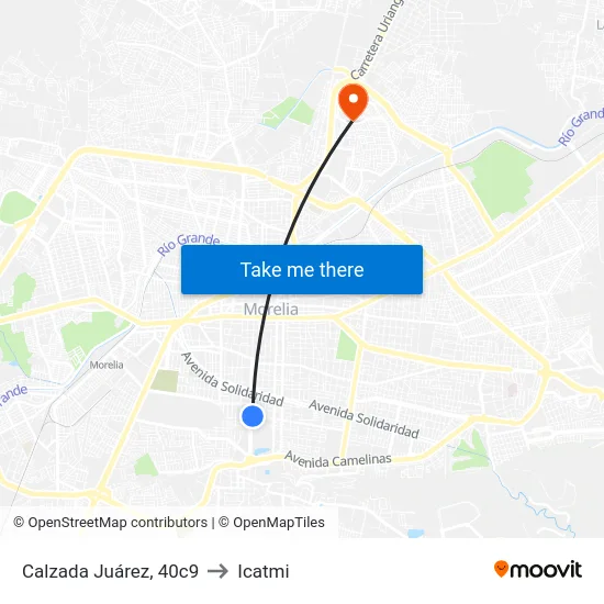 Calzada Juárez, 40c9 to Icatmi map
