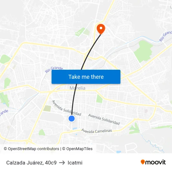 Calzada Juárez, 40c9 to Icatmi map