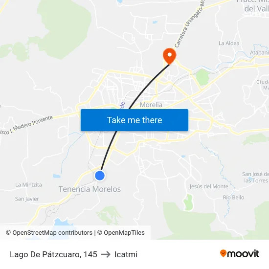 Lago De Pátzcuaro, 145 to Icatmi map