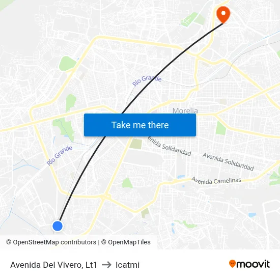 Avenida Del Vivero, Lt1 to Icatmi map
