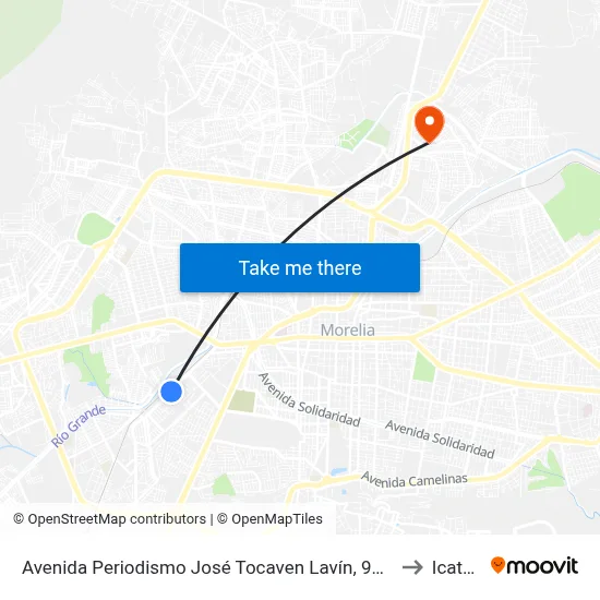 Avenida Periodismo José Tocaven Lavín, 961b to Icatmi map