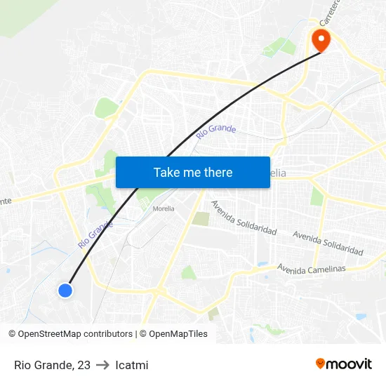 Rio Grande, 23 to Icatmi map