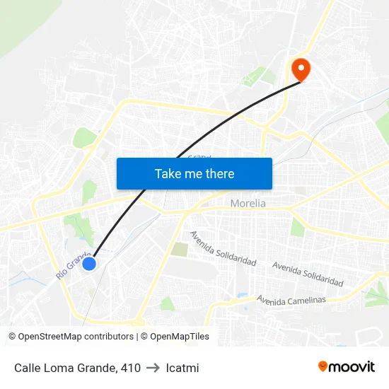 Calle Loma Grande, 410 to Icatmi map