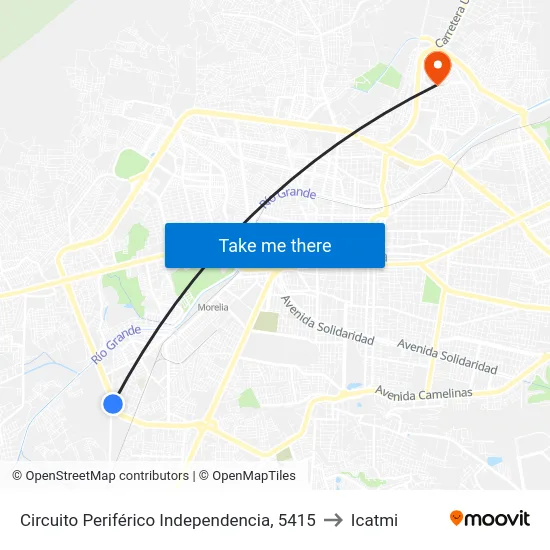 Circuito Periférico Independencia, 5415 to Icatmi map