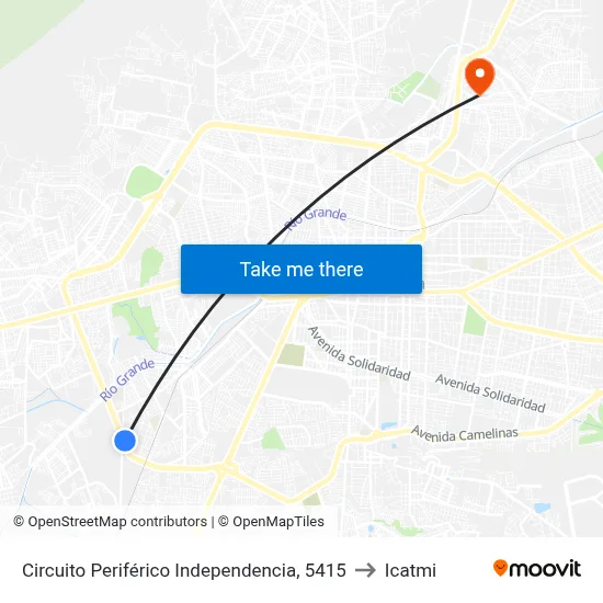 Circuito Periférico Independencia, 5415 to Icatmi map