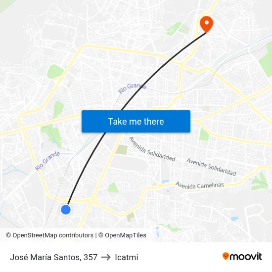 José María Santos, 357 to Icatmi map