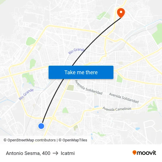 Antonio Sesma, 400 to Icatmi map
