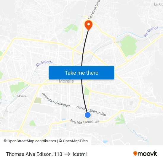 Thomas Alva Edison, 113 to Icatmi map