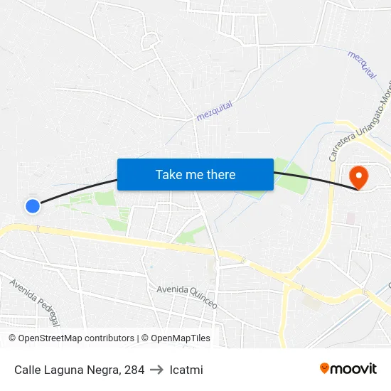 Calle Laguna Negra, 284 to Icatmi map