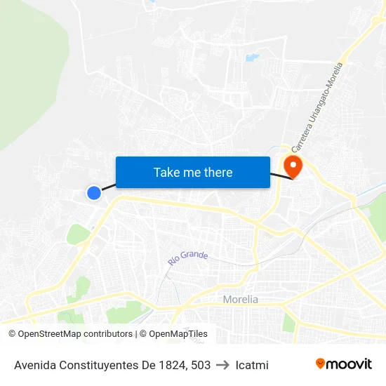 Avenida Constituyentes De 1824, 503 to Icatmi map
