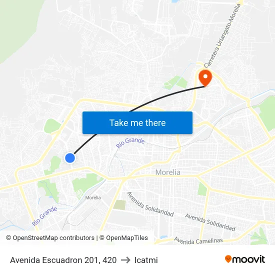 Avenida Escuadron 201, 420 to Icatmi map