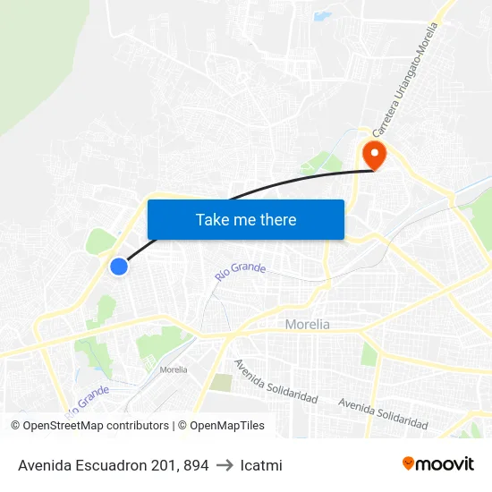 Avenida Escuadron 201, 894 to Icatmi map