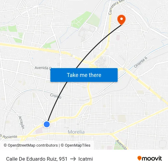 Calle De Eduardo Ruiz, 951 to Icatmi map