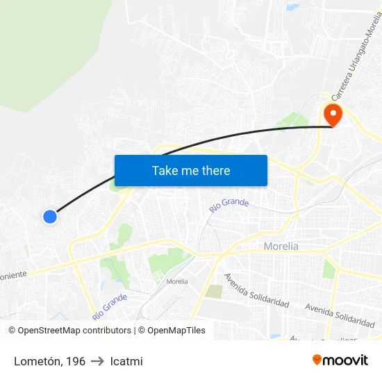 Lometón, 196 to Icatmi map