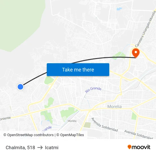 Chalmita, 518 to Icatmi map