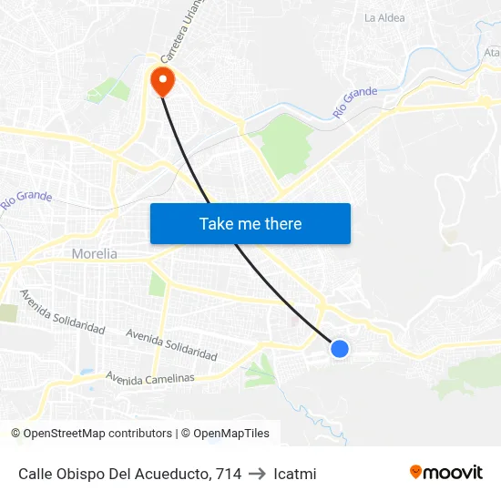 Calle Obispo Del Acueducto, 714 to Icatmi map
