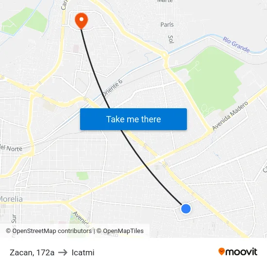Zacan, 172a to Icatmi map