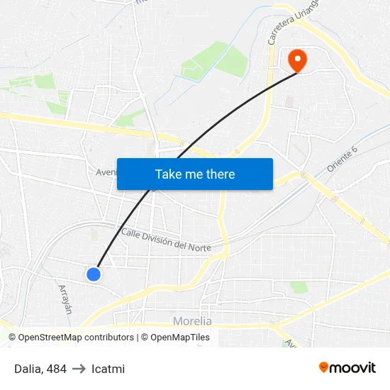 Dalia, 484 to Icatmi map