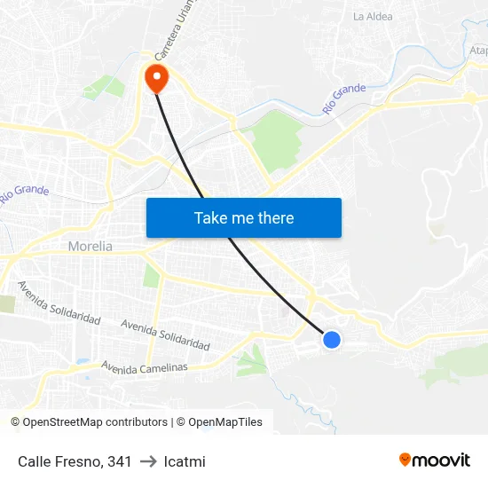 Calle Fresno, 341 to Icatmi map