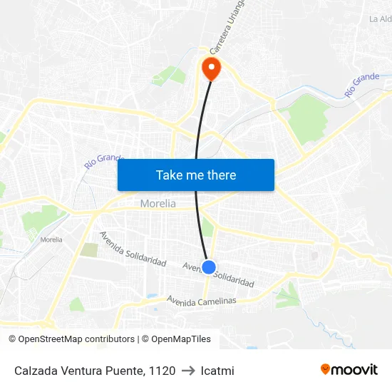 Calzada Ventura Puente, 1120 to Icatmi map