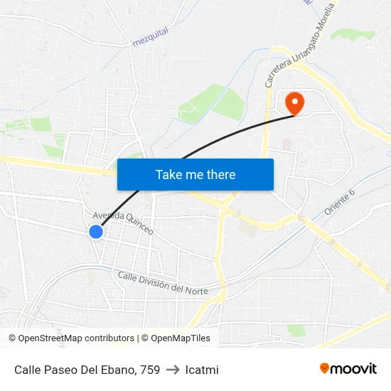Calle Paseo Del Ebano, 759 to Icatmi map
