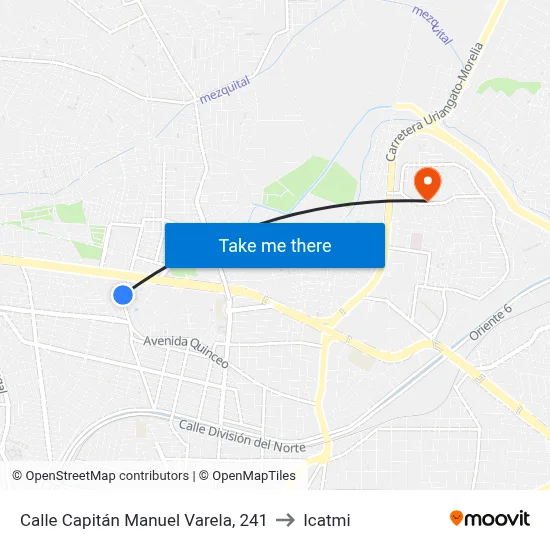 Calle Capitán Manuel Varela, 241 to Icatmi map