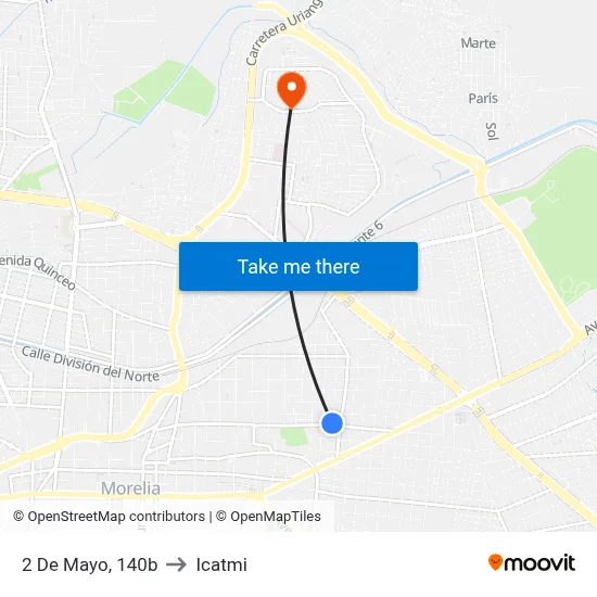 2 De Mayo, 140b to Icatmi map