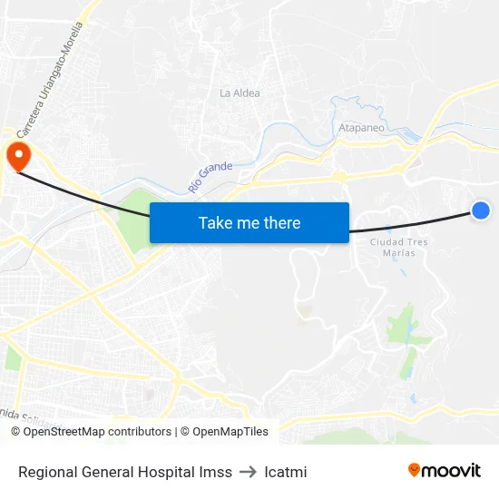 Regional General Hospital Imss to Icatmi map