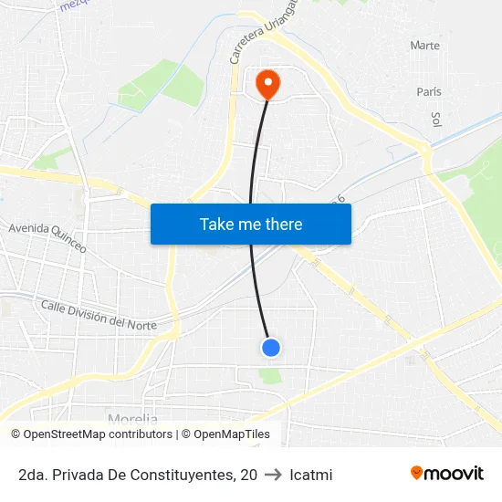2da. Privada De Constituyentes, 20 to Icatmi map