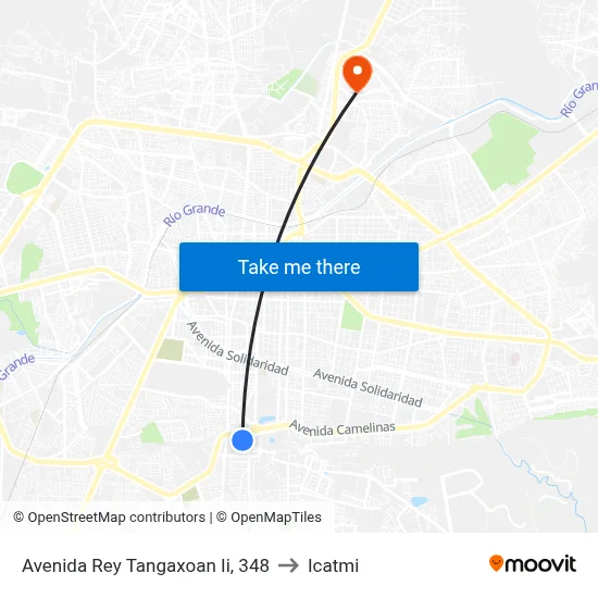 Avenida Rey Tangaxoan Ii, 348 to Icatmi map