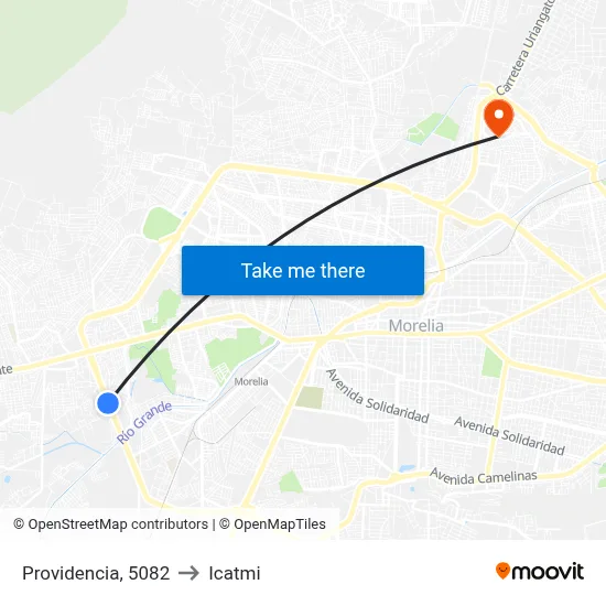 Providencia, 5082 to Icatmi map