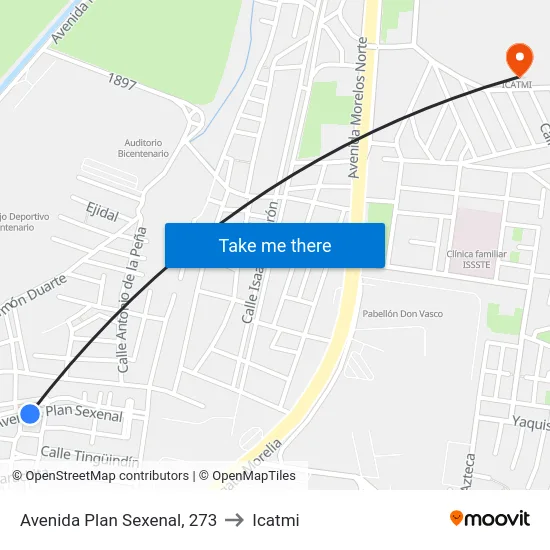 Avenida Plan Sexenal, 273 to Icatmi map