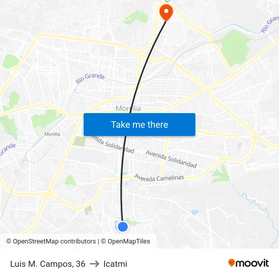 Luis M. Campos, 36 to Icatmi map