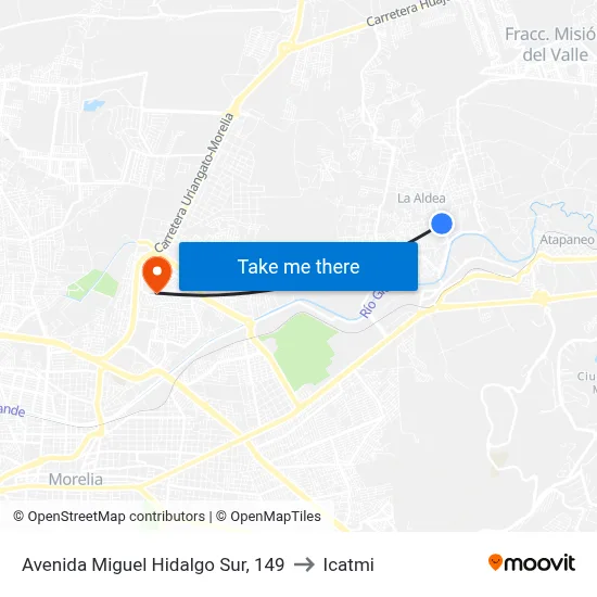 Avenida Miguel Hidalgo Sur, 149 to Icatmi map