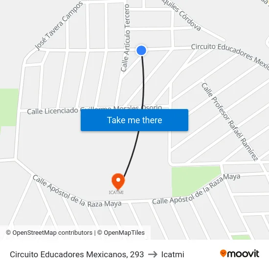 Circuito Educadores Mexicanos, 293 to Icatmi map