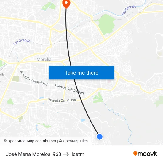 José María Morelos, 968 to Icatmi map