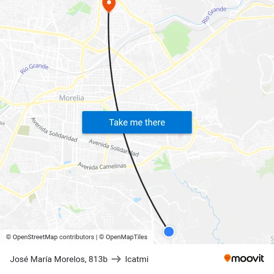 José María Morelos, 813b to Icatmi map