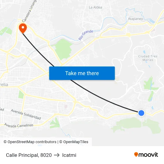 Calle Principal, 8020 to Icatmi map