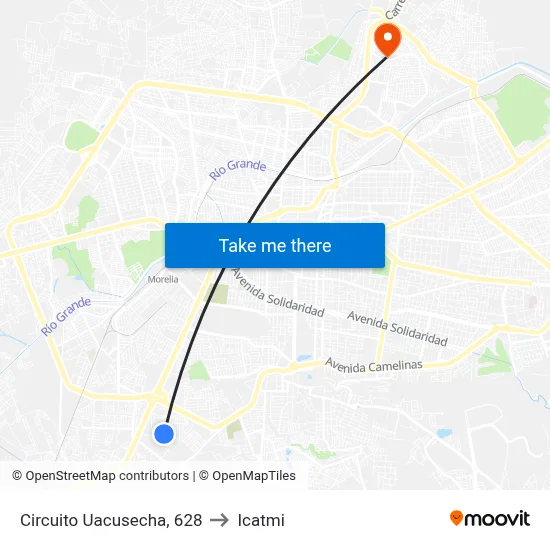Circuito Uacusecha, 628 to Icatmi map
