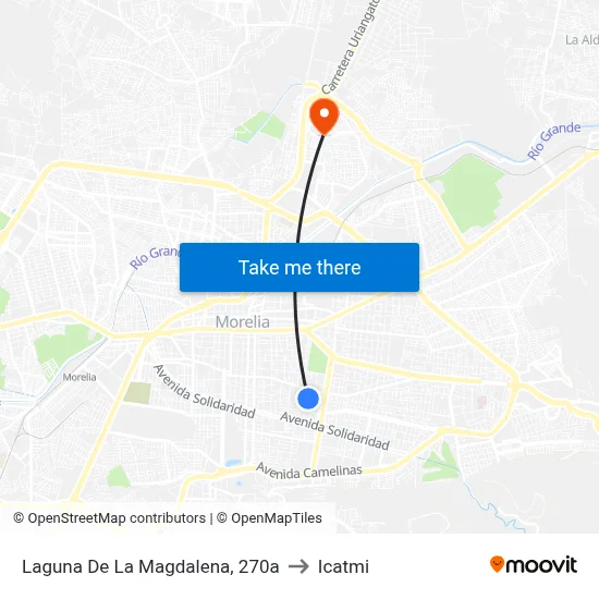 Laguna De La Magdalena, 270a to Icatmi map