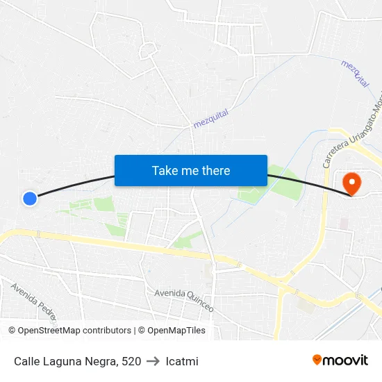 Calle Laguna Negra, 520 to Icatmi map