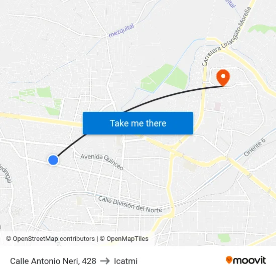 Calle Antonio Neri, 428 to Icatmi map