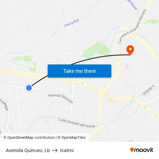 Avenida Quinceo, Lb to Icatmi map